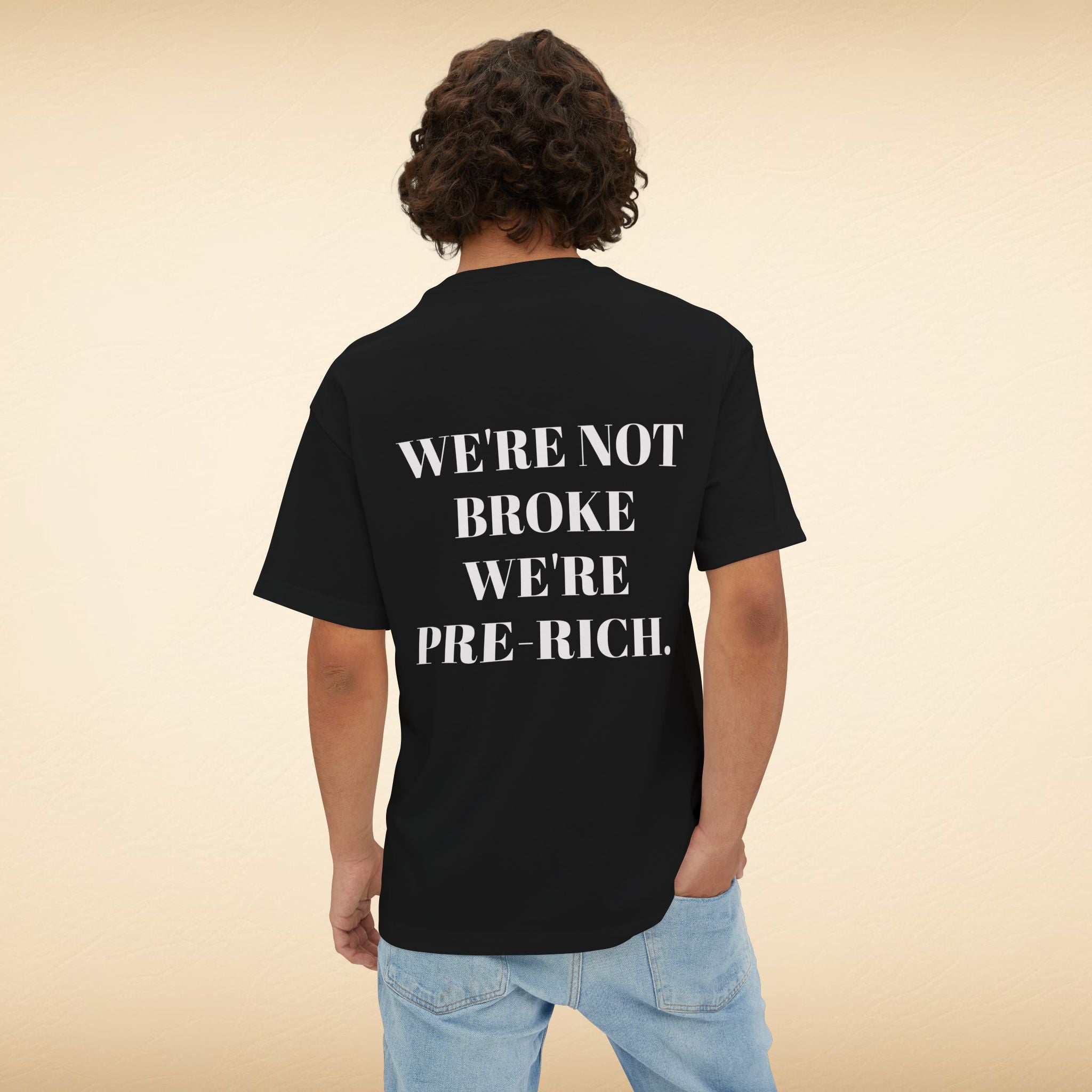 PRE-RICH Typography Tee – Modern Minimal Streetwear
