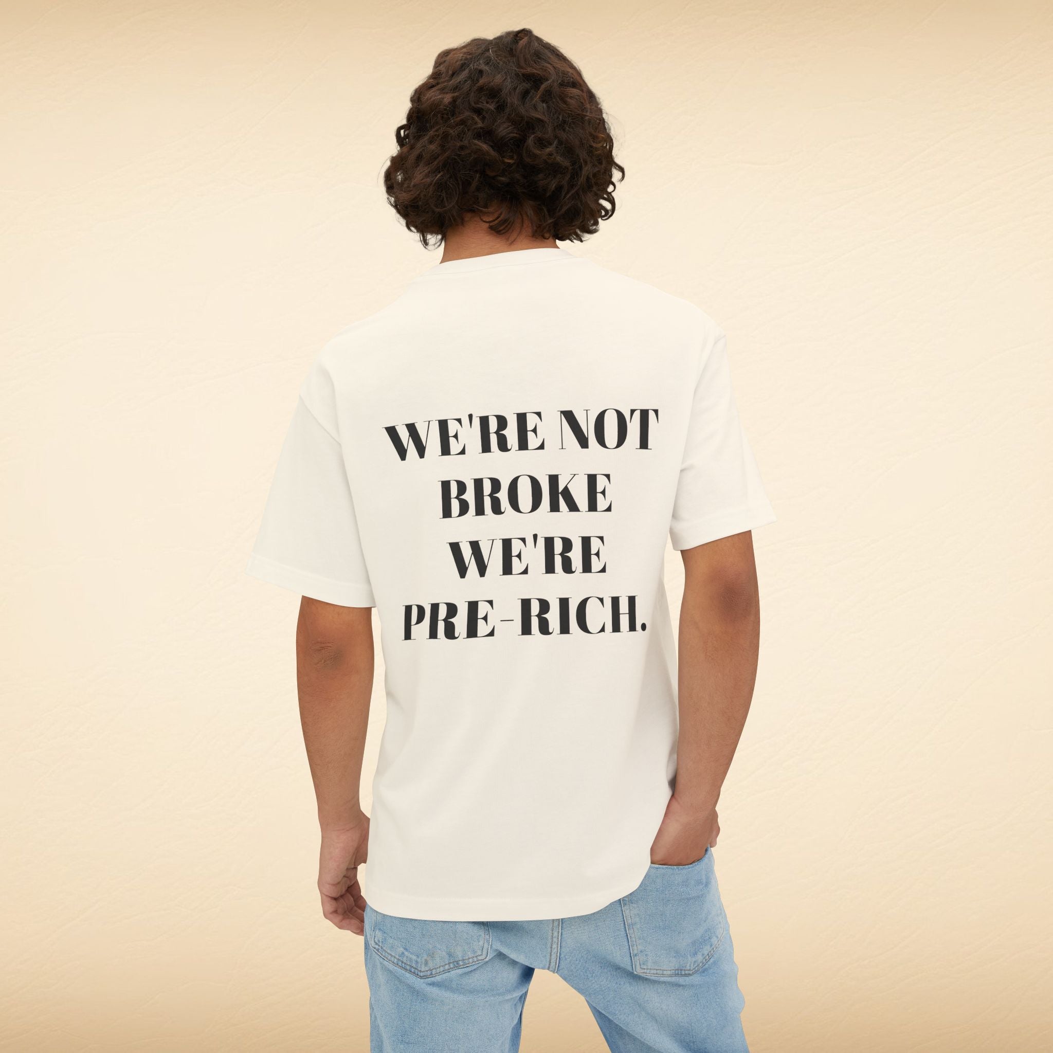 PRE-RICH Typography Tee – Modern Minimal Streetwear