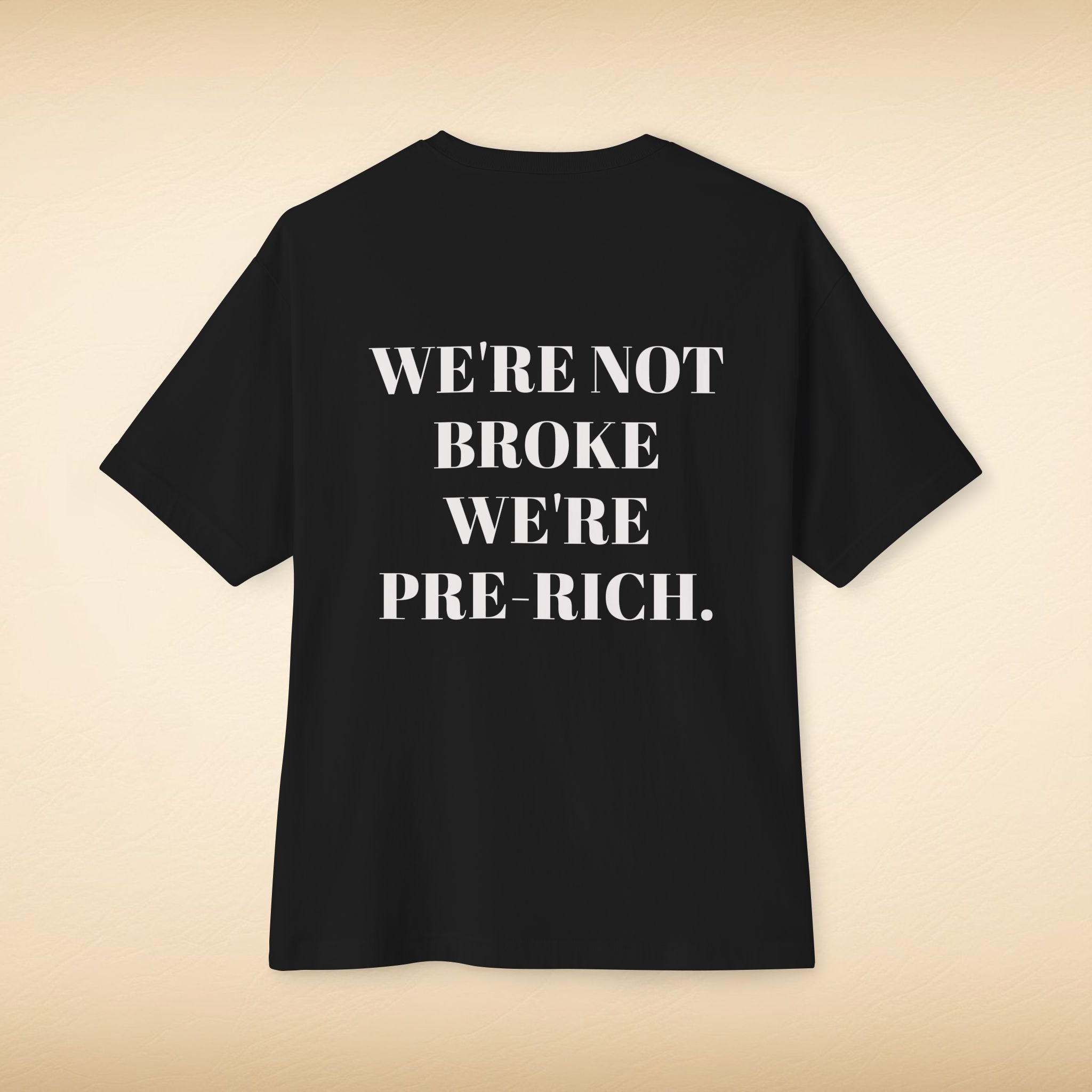 PRE-RICH Typography Tee – Modern Minimal Streetwear