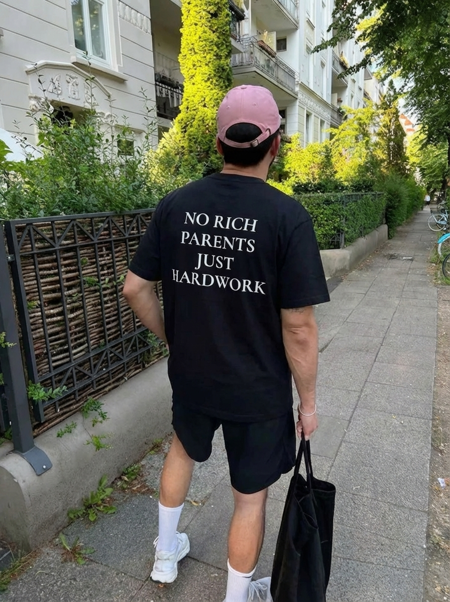 Hardwork Mindset Boxy Oversized Tee | Typography Tee, Minimal Motivational Shirt