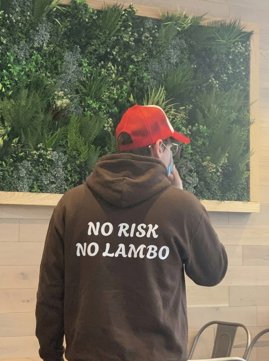 No Risk No Lambo Hoodie – Motivational Streetwear Sweatshirt